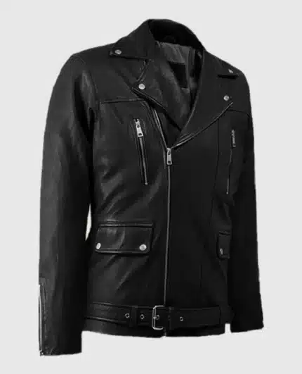 Dauntless Black Biker Leather Jacket