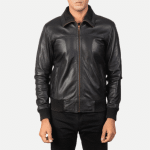 Air Rolf Leather Bomber Jacket