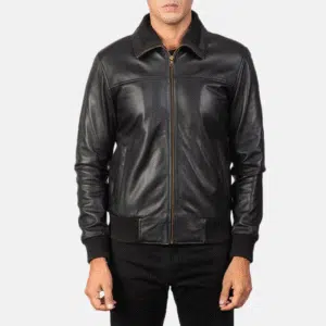 Air Rolf Leather Bomber Jacket